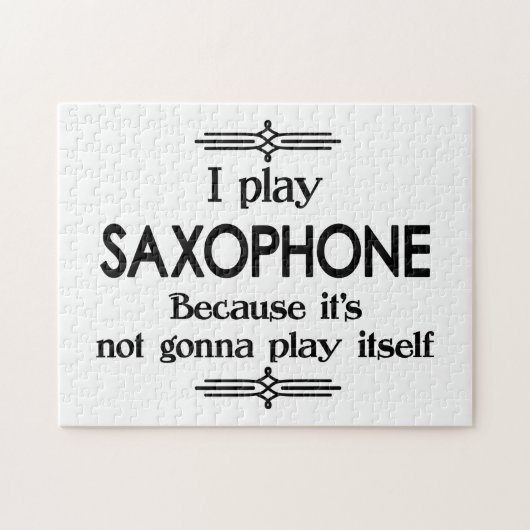 Saxophone - Speel zelf Funny Deco Music Legpuzzel (Horizontaal)
