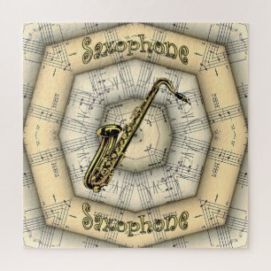 Saxophone ~ Strange Musical Design ~ Unique ~ Legpuzzel