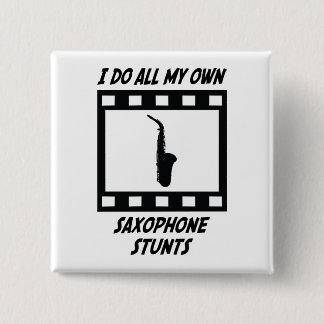 Saxophone Stunts Vierkante Button 5,1 Cm