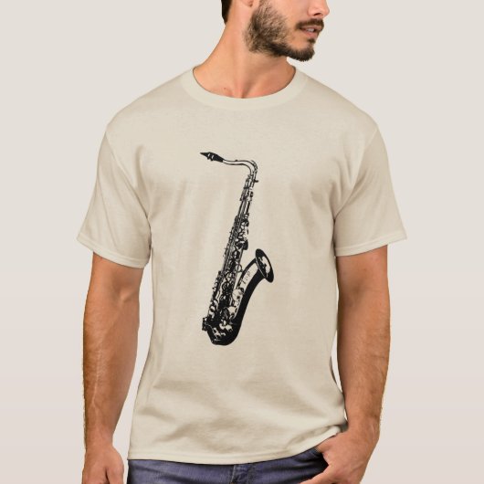 Saxophone T Shirt (Voorkant)