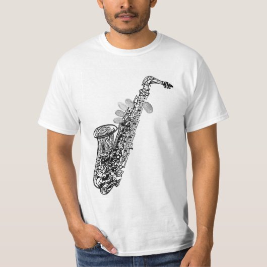 Saxophone t-shirt (Voorkant)