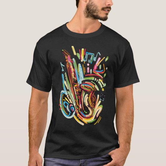 SAXOPHONE T-SHIRT (Voorkant)