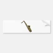 Saxophone Tekening Bumpersticker (Voorkant)