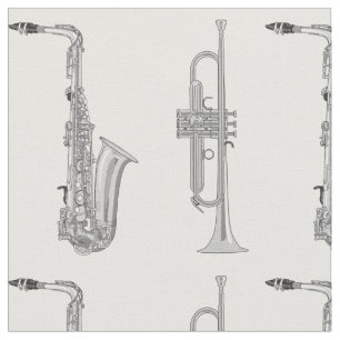 Saxophone Trumpet Musician Jazz Music Stof