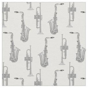 Saxophone Trumpet Musician Jazz Music Stof