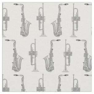 Saxophone Trumpet Musician Jazz Music Stof