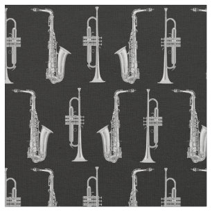 Saxophone Trumpet Musician Jazz Music Stof