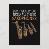 Saxophone Types Briefkaart (Voorkant)