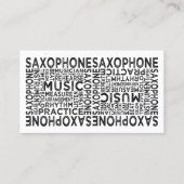 Saxophone Typografie Visitekaartje (Voorkant)