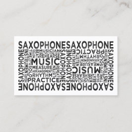 Saxophone Typografie Visitekaartje