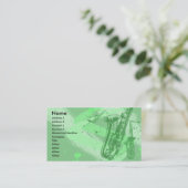 SAXOPHONE-VISITEKAARTJES VISITEKAARTJE (Staand voorkant)