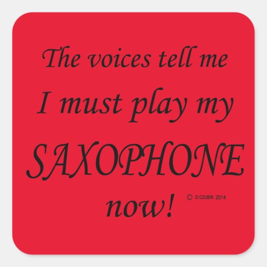 Saxophone Voices zegt dat hij de Sticker moet spel (Voorkant)
