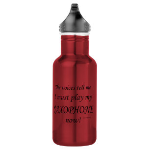 Saxophone Voices zegt dat hij moet spelen Waterfles