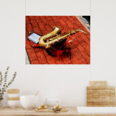 Saxophone voor de parade poster (Keuken)