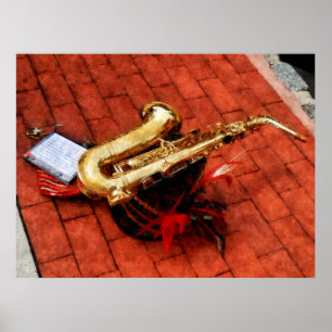 Saxophone voor de parade poster