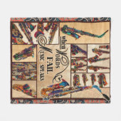 SAXOPHONE - WANNEER WOORDEN FAIL MUSIC SPREKEN 1 S FLEECE DEKEN (Voorkant (Horizontaal))