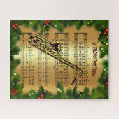 Saxophone ~ "Wij wensen u een prettig kerstfeest" Legpuzzel (Horizontaal)