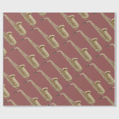 Saxophone wrapping Paper Cadeaupapier (Vlak)