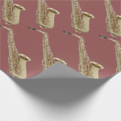 Saxophone wrapping Paper Cadeaupapier (Hoek)