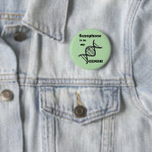 Saxophone zit in mijn genen ronde button 5,7 cm (In situ)