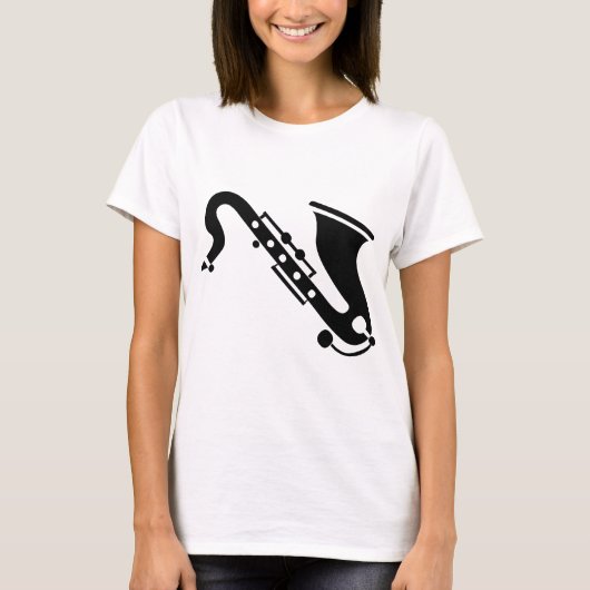 Saxophone - zwart t-shirt (Voorkant)