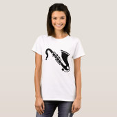 Saxophone - zwart t-shirt (Voorkant volledig)