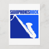 Saxophones Rock! Briefkaart (Voorkant)