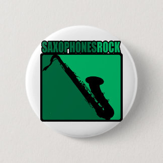 Saxophones Rock! Ronde Button 5,7 Cm