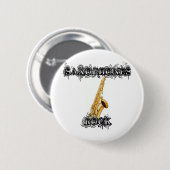 Saxophones Rock Ronde Button 5,7 Cm (Voorkant /achterkant)