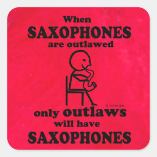 Saxophones Uitgebreide Square Sticker