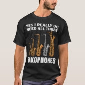 Saxophonist Gifts Jazz Music Gift Women Saxophone T-shirt (Voorkant)