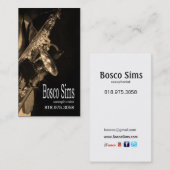 Saxophonist Musician for Music Visitekaartje (Voorkant / Achterkant)