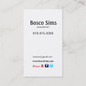 Saxophonist Musician for Music Visitekaartje (Achterkant)