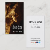 Saxophonist Musician for Music Visitekaartje (Voorkant / Achterkant)