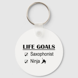 Saxophonist Ninja Life Goals Sleutelhanger
