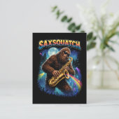 Saxsquatch Briefkaart (Staand voorkant)