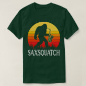 Saxsquatch Retro Sunset T-shirt (Design voorkant)