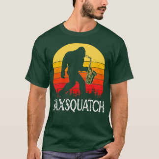 Saxsquatch Retro Sunset T-shirt