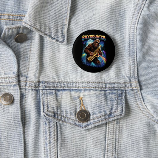 Saxsquatch Ronde Button 5,7 Cm (In situ)