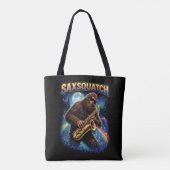 Saxsquatch Tote Bag (Achterkant)