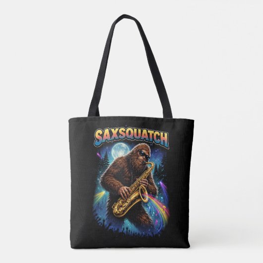 Saxsquatch Tote Bag (Achterkant)