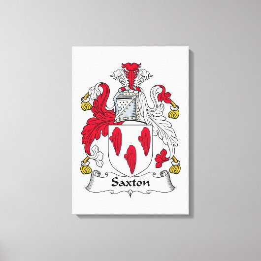 Saxton Family Crest Canvas Afdruk (Voorkant)