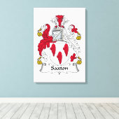 Saxton Family Crest Canvas Afdruk (Insitu (Houten vloer))