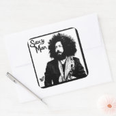 Saxy Man door Graffiti Artiest Ms.Take Vierkante Sticker (Envelop)