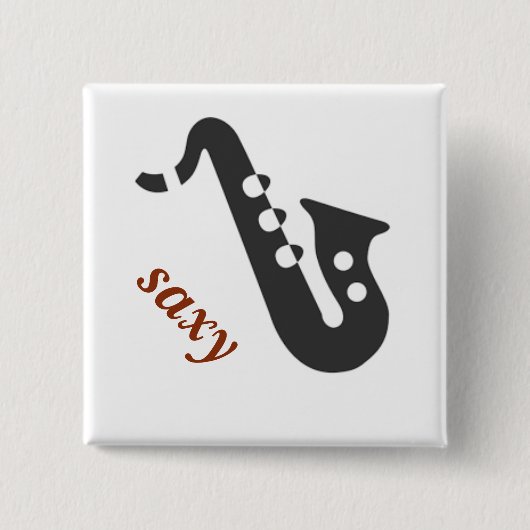 saxy vierkante button 5,1 cm (Voorkant)