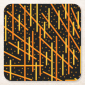 Say Cheese And Macaroni Cheesy Orange On Black Art Kartonnen Onderzetters (Voorkant)