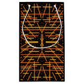 Say Cheese And Macaroni Cheesy Orange On Black Art Klein Cadeauzakje (Achterkant)