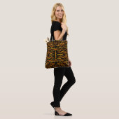 Say Cheese And Macaroni Cheesy Orange On Black Art Tote Bag (Op model)