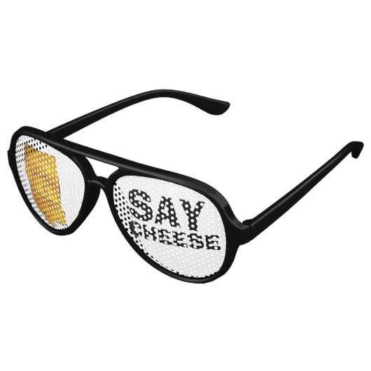 SAY CHEESE Cheddar Fun Photo Booth Party Shades Aviator Zonnebril (Gekanteld)