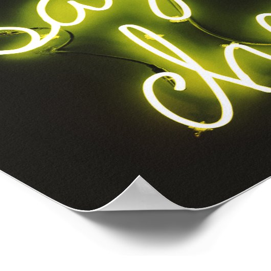 "SAY CHEESE" GEEL NEON LIGHT SIGN POSTER (Hoek)